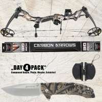 Hunting Gear Deals: Compound Bogen BASILISK camo + Carbon Pfeile 30'' + BLACK ICE Einhandmesser Hunting Gear Deals: Compound Bogen BASILISK camo + Carbon Pfeile 30'' + BLACK ICE Einhandmesser