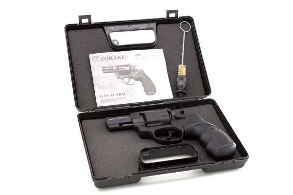 Schreckschuss Set: Zoraki Revolver R1 2,5 Zoll Schwarz brüniert + 50 Platz- / + 10 Pfefferpatron