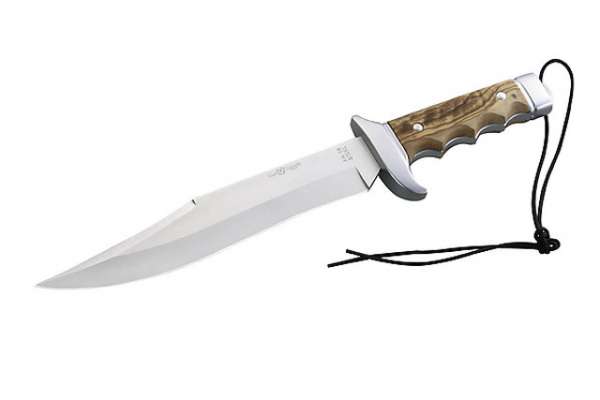 Nieto-Bowie-Messer, Stahl AN.58, Olivenholz-Schalen, Klinge 23