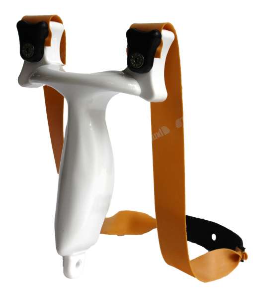 RAMbone 2.0 – Clips, weiss mit TBG-SMSt-Single Bandset Schleuder Zwille Slingshot