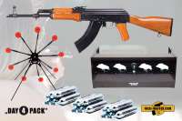 Komplettset: Kalashnikov AK-47 + Borner Co² Kapseln + Rotationsziel + Zielkasten Komplettset: Kalashnikov AK-47 + Borner Co² Kapseln + Rotationsziel + Zielkasten
