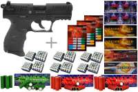 Schreckschuss Silvester Set XXL Walther P22Q Schwarz + 600 Teile Schreckschuss Silvester Set XXL Walther P22Q Schwarz + 600 Teile
