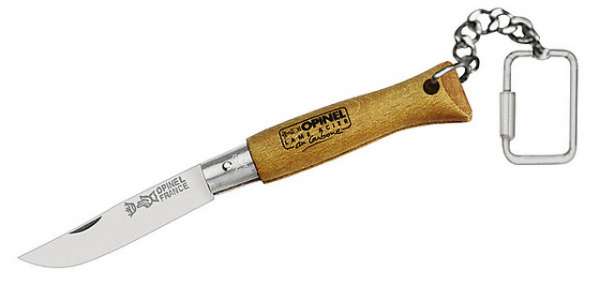 Opinel Mini-Messer, Größe 4, rostfrei, mit Anhänger
