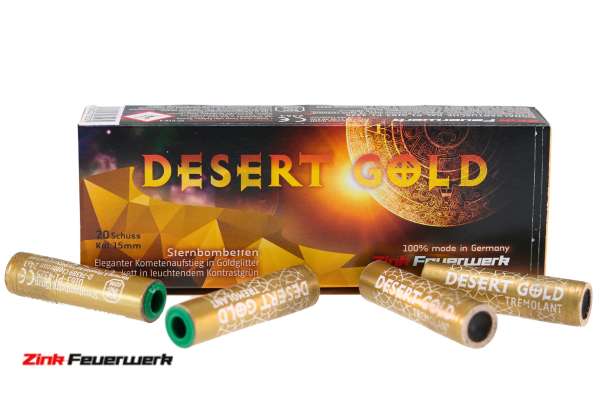 Zink Feuerwerk: Desert Gold, Sternbombetten, Kaliber: 15 mm, 20 Teile