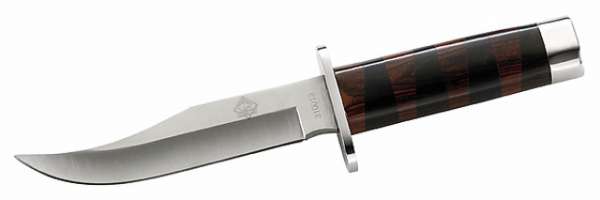 Puma TEC Gürtelmesser, AISI 420, Pakkaholz, Lederscheide