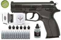 Co² Pistole Komplettset: Grand Power Modell P1MK7 BLOW BACK, Kugelfangkasten & Zubehör Co² Pistole Komplettset: Grand Power Modell P1MK7 BLOW BACK, Kugelfangkasten & Zubehör