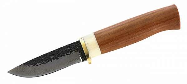 Herbertz Gürtelmesser, AISI 420, Damastdesign, Sandelholz, Knoch