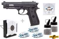 Co² Pistole Komplettset: Swiss Arms SA92 NBB, Kugelfangkasten & Zubehör Co² Pistole Komplettset: Swiss Arms SA92 NBB, Kugelfangkasten & Zubehör
