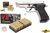 Schreckschuss Set: Ekol P29 vernickelt + 50 Platz- / + 10 Pfefferpatronen 9mm P.A.K. Schreckschuss Set: Ekol P29 vernickelt + 50 Platz- / + 10 Pfefferpatronen 9mm P.A.K.