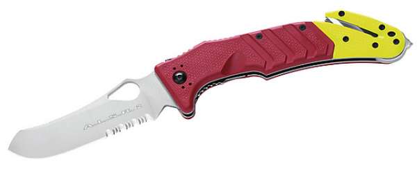 Fox MD Rettungsmesser, Forprene-Schalen rot/gelb, (Cordura)