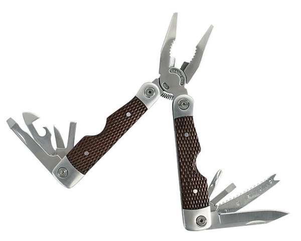 Herbertz Multitool, Holzschalen, Bits, Lederetui