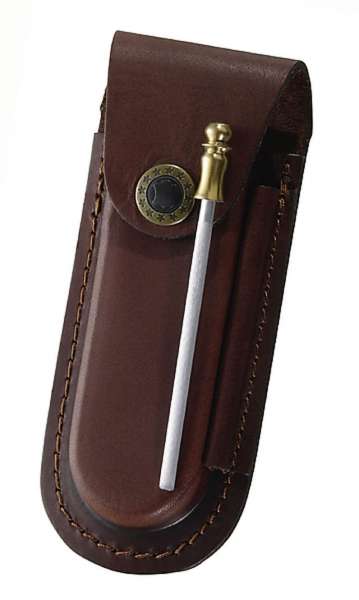 Leder-Etui, braun, für Messer mit 9 cm Heftlänge