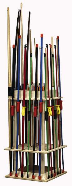 Bogenständer aus Nadelholz, für 24 Bögen und 36 Pfeile Maße: 45x