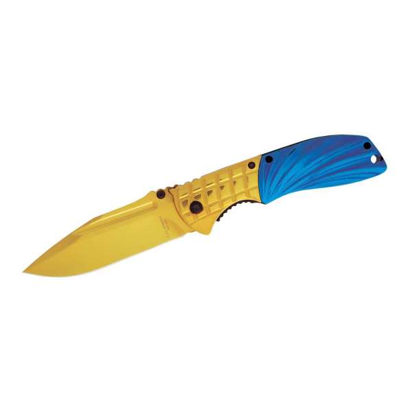 Herbertz Einhandmesser Gold - Blau