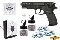 Co² Pistole Set: Grand Power Modell X-Calibur BLOW BACK, Kugelfangkasten + 100 Zielscheiben + 15 Co² Co² Pistole Set: Grand Power Modell X-Calibur BLOW BACK, Kugelfangkasten + 100 Zielscheiben + 15 Co²