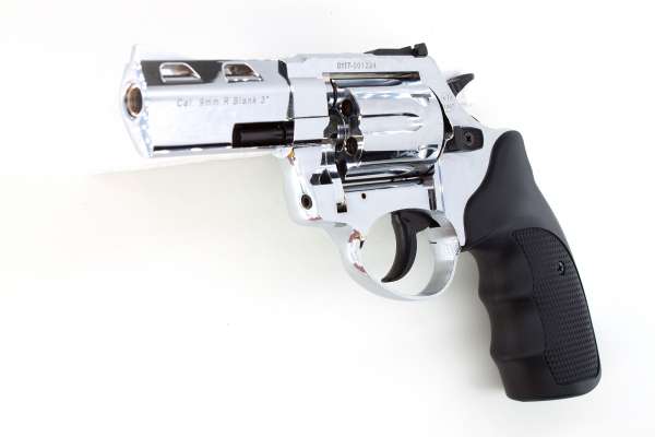 Schreckschuss Set: Zoraki Revolver R1 2,5 Zoll Chrom + 50 Platz- / + 10 Pfefferpatron