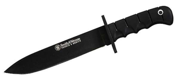 Smith and Wesson Gürtelmesser, Stahl 440 A, schwarz beschichtet,