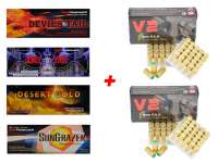 Silvester Pyro Munition - Set: 80 Teile Zink Feuerwerk + 100 Schuss Platzpatronen Silvester Pyro Munition - Set: 80 Teile Zink Feuerwerk + 100 Schuss Platzpatronen