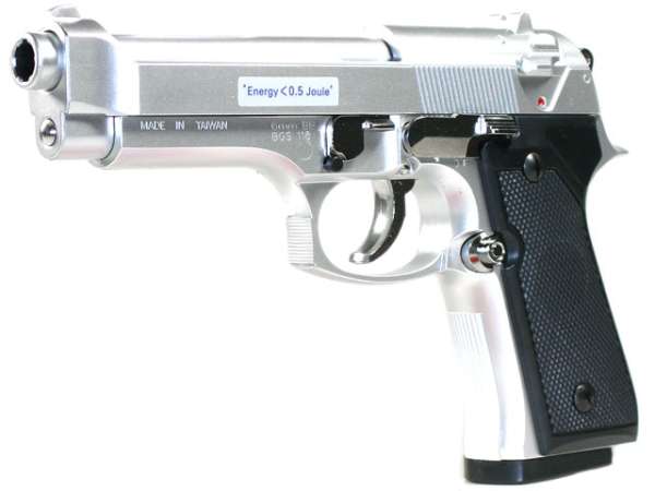 Softair Pistole BGS-118S, Federdruck, chrom