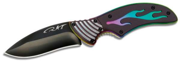 CRKT Fulcrum Flame, Black blade, glatt