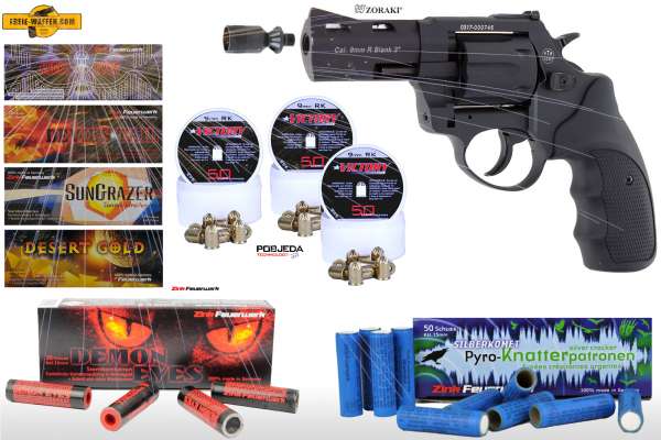 Schreckschuss Silvester Set XXL Zoraki R2 2 Zoll Revolver inkl. 150 Stk. Effekt + 150 Stk. 9 mm R.K.