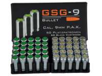 Platzpatronen GSG-9 Bullet 9 mm P.A.K., 50 Stk. Platzpatronen GSG-9 Bullet 9 mm P.A.K., 50 Stk.