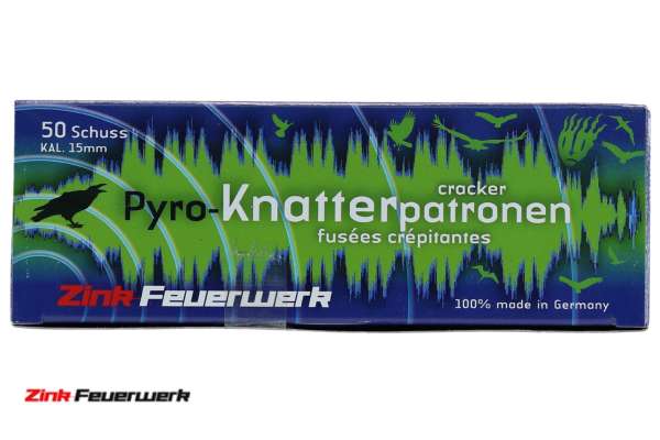 Zink Feuerwerk: Knatterpatronen, Kaliber: 15 mm, 50 Teile