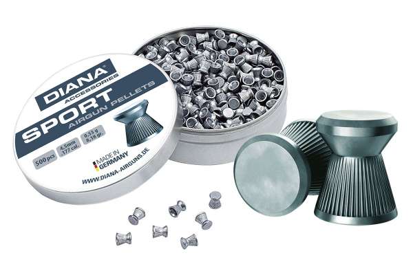 Luftdruck Munition Diana Diabolos Sport geriffelt 4,5 mm 500 St. Dose 0,53g