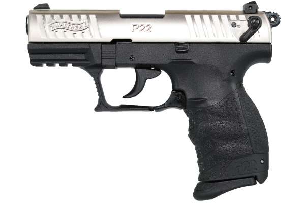 WALTHER | Walther P22Q Schreckschuss - Gas - Signal - Alarm - Pistole - Kaliber 9mm P.A.K. Nickel - inkl. Waffenkoffer