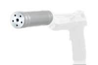 Vorschau: Silah Schalldämpfer Silber für Schreckschusspistolen & Schreckschussrevoler (Beispiel: Zoraki 918) Vorschau: Silah Schalldämpfer Silber für Schreckschusspistolen & Schreckschussrevoler (Beispiel: Zoraki 918)