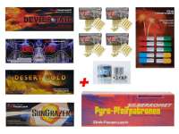 Silvester Pyro Munition - Set: 170 Teile Zink Feuerwerk + 200 Schuss Platzpatronen Silvester Pyro Munition - Set: 170 Teile Zink Feuerwerk + 200 Schuss Platzpatronen