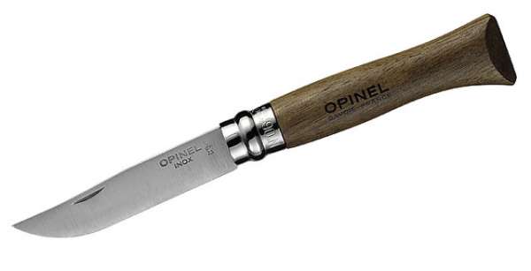 Opinel-Messer, Walnuss, Größe 6, rostfrei