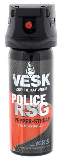 VESK RSG - POLICE 50ml Weitstrahl - Pfefferspray zur Tierabwehr