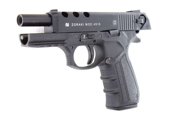 Zoraki 4918 Schreckschuss Pistole 9 mm P.A.K inkl. 18 Schuss Magazin brüniert
