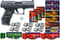 Schreckschuss Silvester Set XXL Walther PPQ M2 Schwarz brüniert + 600 Teile Schreckschuss Silvester Set XXL Walther PPQ M2 Schwarz brüniert + 600 Teile