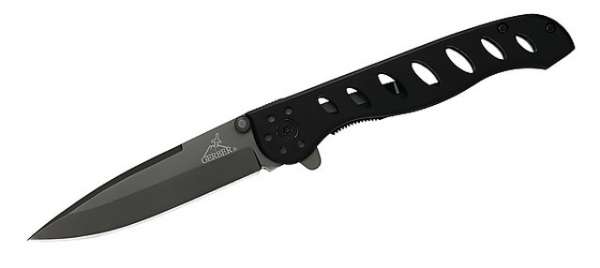 Gerber Einhandmesser Evo, Stahl 440 C, Aluminium-Heft, Gürtelcli