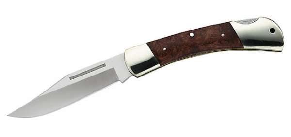 Herbertz Taschenmesser, AISI 420, Heftlänge 11 cm, Wurzelholz, N