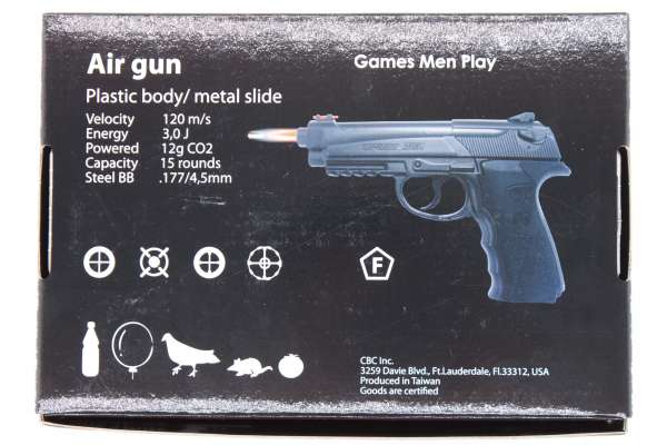 Borner Sport 306 P CO2 Pistole BB Gun Air Pistol, 4,5mm (.177) Stahlrundkugeln