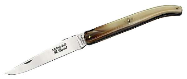 Laguiole-Messer, Sandvik-Stahl 12C27, Schalen aus Hornspitze