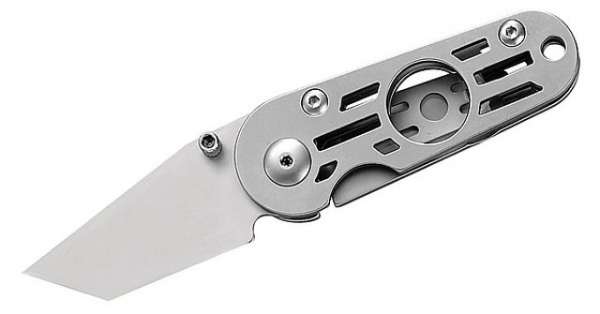 Herbertz Einhandmesser, AUS 8-Stahl, Tantoklinge, Ganzmetall