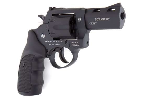 Schreckschuss Set: Zoraki Revolver R2 3 Zoll Schwarz + 50 Platz- / + 10 Pfefferpatron