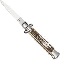 Stiletto Springmesser Griff Hirschhorn Stiletto Springmesser Griff Hirschhorn