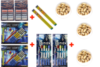 Silvester Schreckschuss Set: 176 Teile Zink Feuerwerk + 200 Stk. 9mm R.K. (Revolver) Silvester Schreckschuss Set: 176 Teile Zink Feuerwerk + 200 Stk. 9mm R.K. (Revolver)