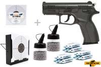 Co² Pistole Set: Grand Power Modell P1MK7 BLOW BACK, Kugelfangkasten + 100 Zielscheiben + 15 Co² Kap Co² Pistole Set: Grand Power Modell P1MK7 BLOW BACK, Kugelfangkasten + 100 Zielscheiben + 15 Co² Kap