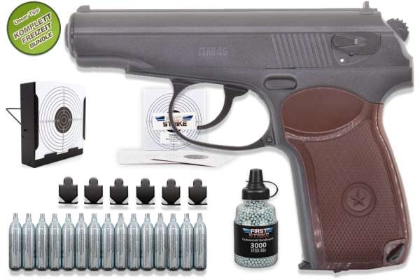 Co² Pistole Komplettset: Borner PM49, Kugelfangkasten & Zubehör