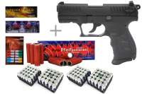 Schreckschuss Silvester Set Walther P22Q Schwarz inkl. 100 Stk. Effekt + 100 Stk. 9mm Schreckschuss Silvester Set Walther P22Q Schwarz inkl. 100 Stk. Effekt + 100 Stk. 9mm