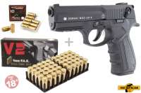 Schreckschuss Set: Zoraki 2918 Schwarz + 50 Platz- / + 10 Pfefferpatronen 9mm P.A.K. Schreckschuss Set: Zoraki 2918 Schwarz + 50 Platz- / + 10 Pfefferpatronen 9mm P.A.K.
