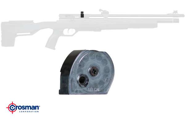 Crosman Icon Trommelmagazin für PCP Pressluftgewehr Kal. 4,5mm Diabolo mit 12-Schuss schwarz