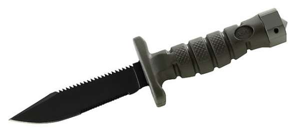 Ontario Überlebensmesser ASEK, Carbonstahl 1095, Gurtschneider,