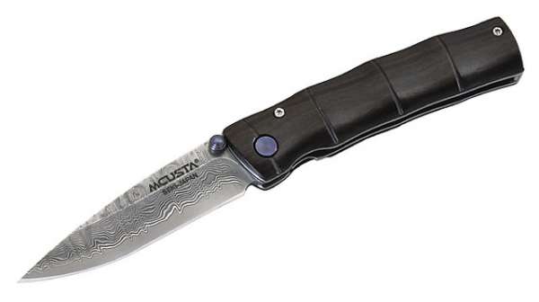 MCUSTA Einhandmesser, 65 Lagen Damast, Ebenholz